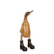 Papera in legno con capello e