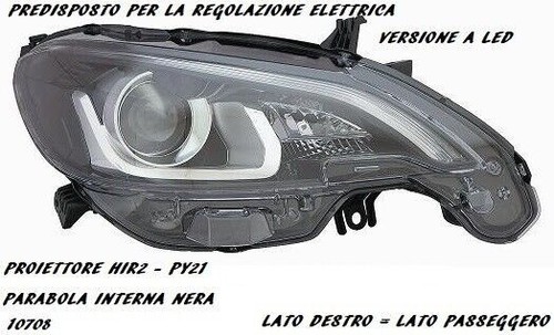 Faro proiettore peugeot 108 - peugeot, dx