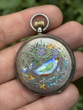 Georges Favre-Jacot & Orologiaio Svizzera & Orologio Tasca Argento Smalto Cinese