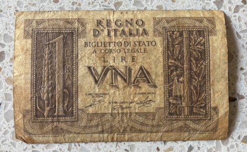Regno italia biglietto - biglietto, di