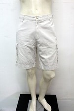 Timberland Bermuda Uomo Taglia 48 Pantalone Shorts Bianco In Cotone Pant Logo