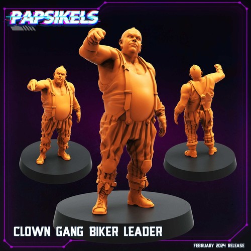 Cyberpunk clown gang biker - clown,