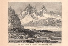 Stampa antica karakorum lago - stampa,