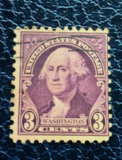 USA 1932 SPLENDIDO FRANCOBOLLO G.WASHINGTON  c.3 violetto USD da COLLEZIONE RARO
