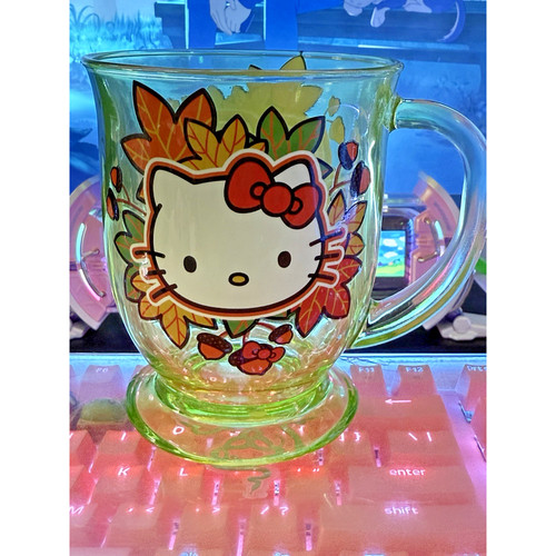 Tazza vetro hello kitty - vetro,