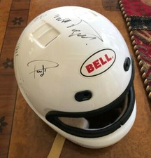 Casco Bell | Firmato a mano da 3x Campione di F1 Racing Nelson Piquet + altri piloti