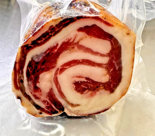 Pancia di cinghiale 265 g, affumicato, selvaggina, prelibatezza, carne di selvaggina, prosciutto