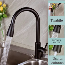 Rubinetto cucina nero con - rubinetto,