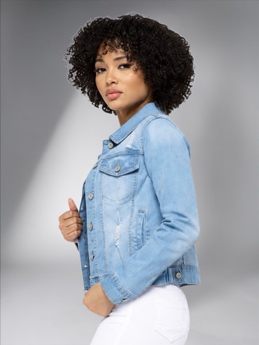 Giacca denim con bottoni