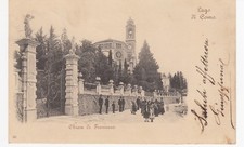 cartolina lago di Como chiesa di Tremezzo viaggiata primi '900 animata ottima