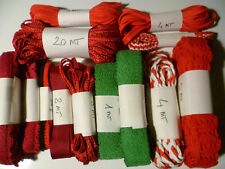 64 MT PASSAMANERIA ROSSO AMARANTO VERDE NATALE 5 MM / 3 CM PASSAMANERIE