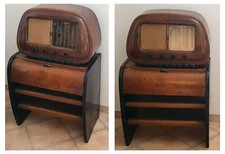 RADIO A VALVOLE - MINERVA mod. 495/3  + MOBILE IN RADICA E GIRADISCHI - anni '50