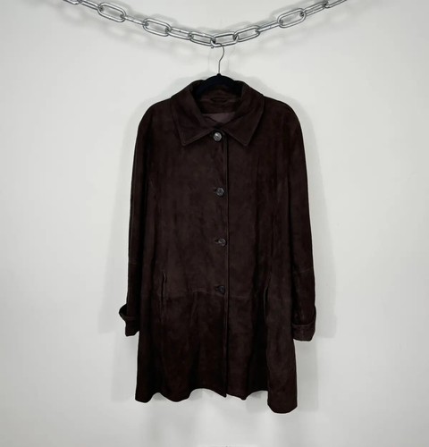 Giacca cappotto pelle marrone