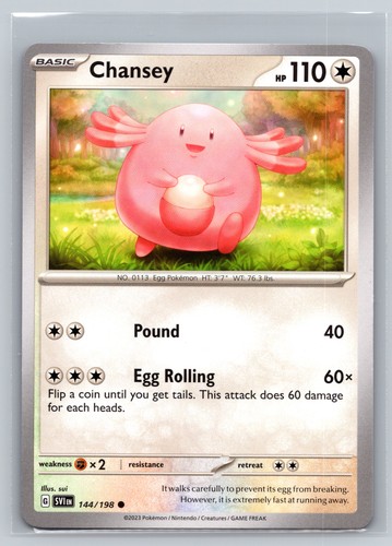 Carta pokemon tcg chansey - carta,
