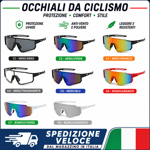 Occhiali ciclismo sportivi - occhiali,