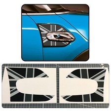 Adesivi Union Jack grigio bordo ala laterale adatti a Mini Cooper One JCW F56 F55 F57