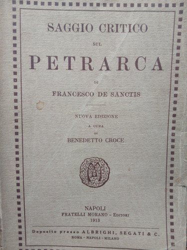 Sanctis saggio critico - de,