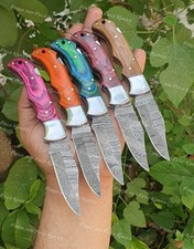 Set 20 coltelli pieghevoli e tascabili personalizzati fatti a mano mix acciaio damascato - dagli USA