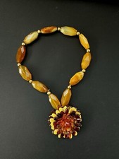 Amber Agate Necklace Central