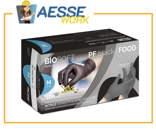 Guanti monouso nitrile neri - nitrile,