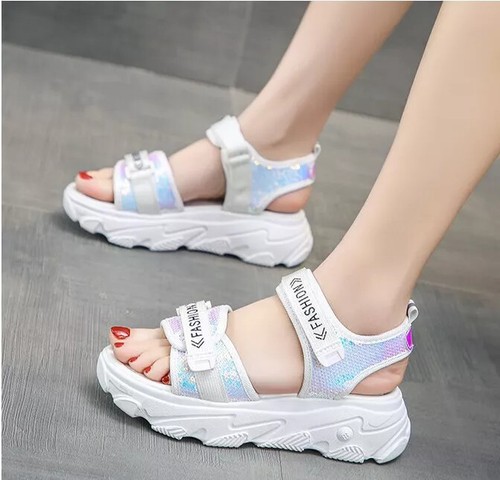 Sandali donna zeppa cm - zeppa, 4