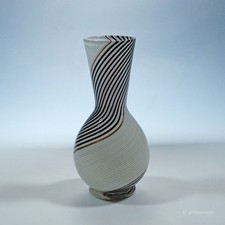 Vaso Dino Martens per Aureliano Toso in vetro filigrana ca. anni 50