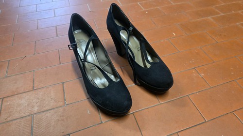 Decolte nero camoscio taglia
