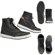 Stivali Scarpe Omologati CE Moto Motociclismo Protezione Strada Sneaker Nero