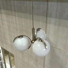 Lampadario a sospensione Space Age, Vetro/Metallo