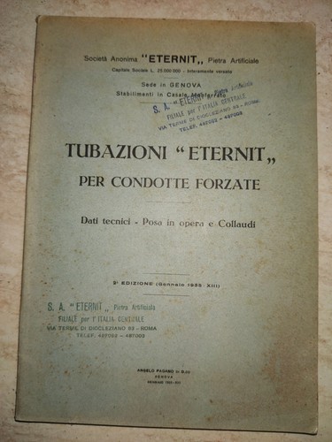 Tubazioni eternit per condotte - eternit,