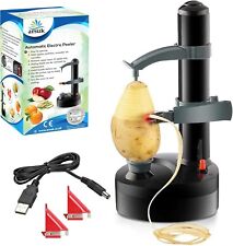 Elettrico Pelapatate Automatico Rotante Mela Pelapatate Verdura Fresa Nero