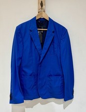 Giacca blazer Marc by Marc Jacobs uomo blu mazarine 100% cotone aderente nuova con etichetta M