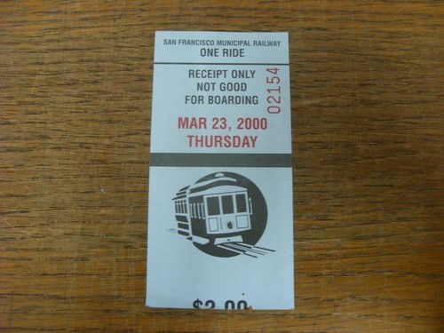 Biglietto 2000 ferrovia - 25/03/2000:,