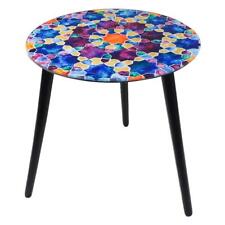 Tavolino Tavolo per Salotto Camera Piano in Vetro Temperato Malta 40 cm