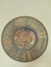 Coppia piatti a lustro ceramica maiolica da 32cm Sberna Deruta.