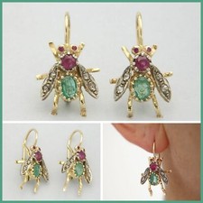 14kt Yellow GOLD EMERALD Ruby