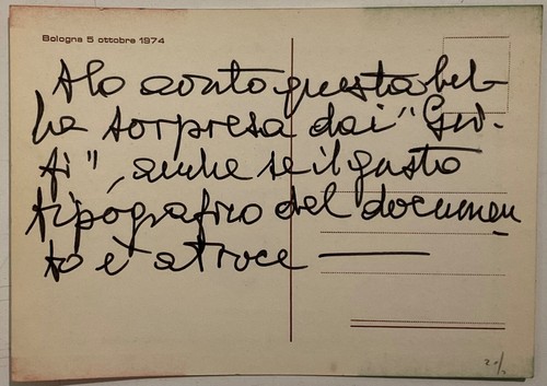 Cartolina manoscritta paolo - cartolina,