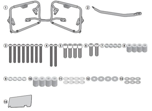 Kit portavaligie givi plx3112 - givi,
