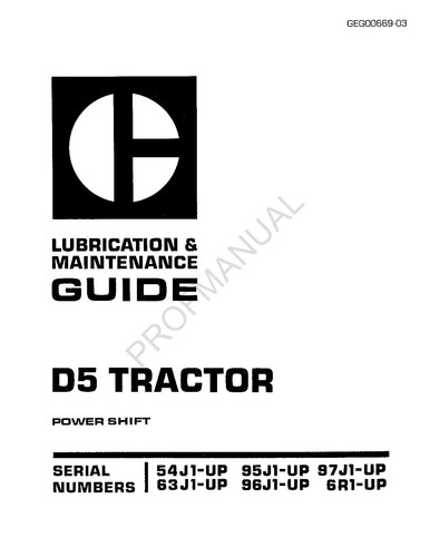Caterpillar tractor power - d5,