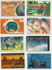 °CARTE TELEFONICHE INTERNAZIONALI (4) serie di 8 carte diverse (vedi foto)°
