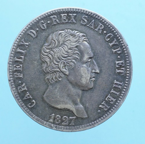 Carlo felice lire - 5, 1827