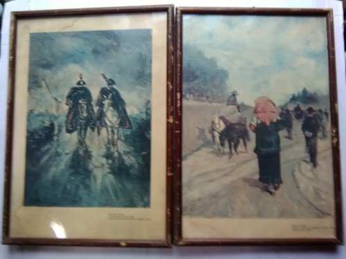Coppia quadretti con vetro - coppia,