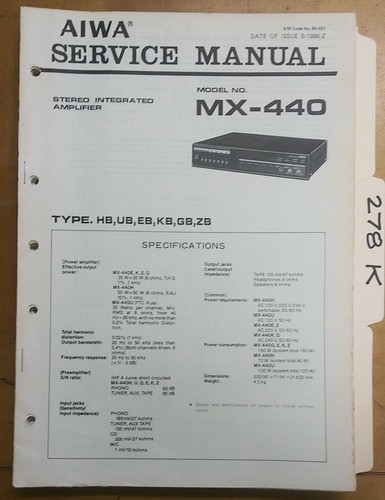 Aiwa 440 manuale di - mx,