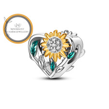 Charm Cuore Girasole Cuore per