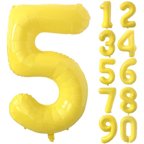 Palloncino foil giallo - , numero