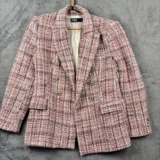 Zara Blazer Rosa Rosa Boucle
