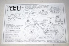 VINTAGE RARO Yeti Durango ARC crepe istruzioni costruzione manuale foglio 17x11