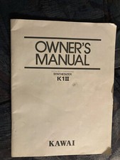Kawai K1II Manuale d'uso/manuale utente originale del proprietario