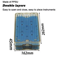 Scatola chirurgica autoclave doppio strato vassoio chirurgico scatola sterilizzazione con matPPSU