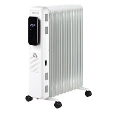 HOMCOM Termosifone Elettrico a Olio 11 Elementi 3 Livelli di Riscaldamento Timer